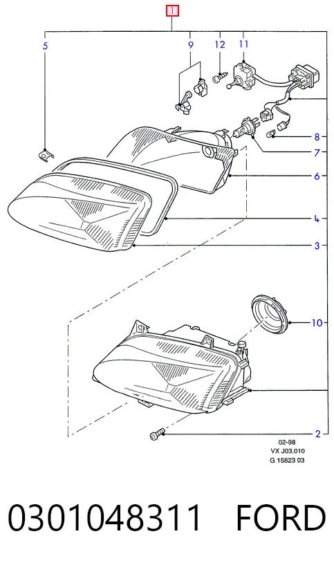 Фара ліва передня на Ford Galaxy I VX WGR