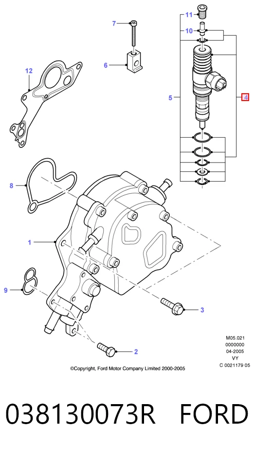 Форсунка паливна Ford Galaxy I VY мінівен (WGR) (2000 - 2006) ціна, від 50.68 USD