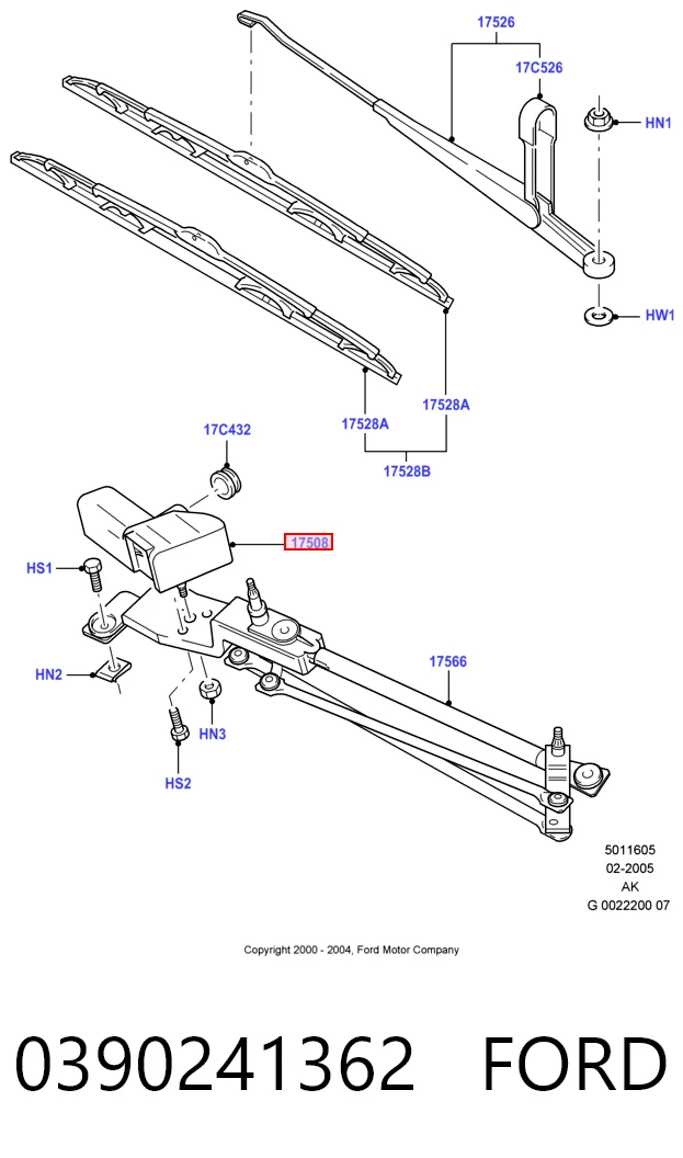 Купити HMPXS4117508BB Hmpx Мотор стеклоочищувача