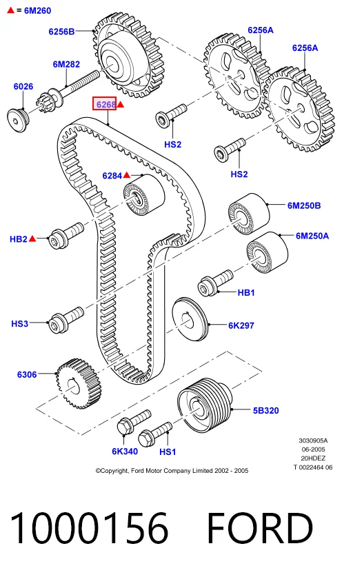 1000156 Ford Ремінь двигуна