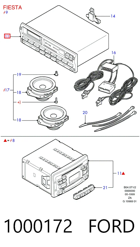 YS6F18K876DA Ford 