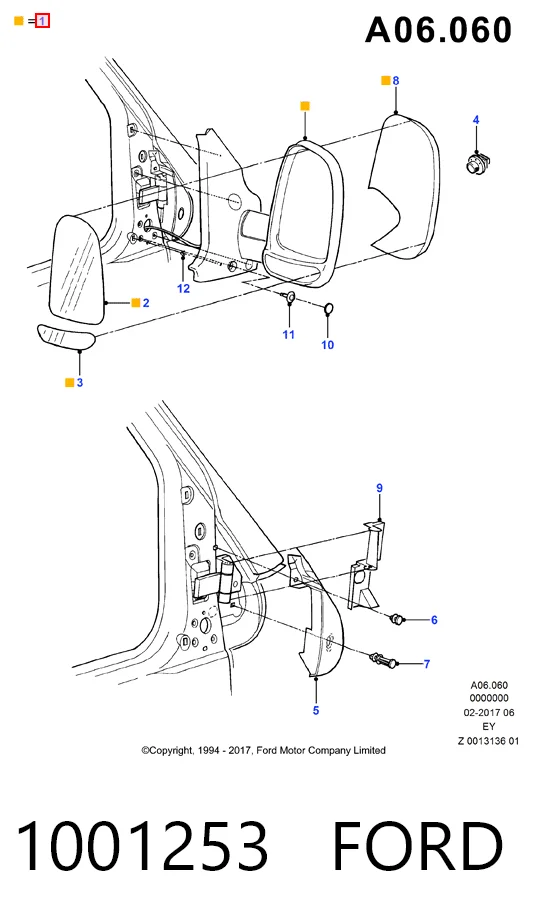Купити Дзеркало праве Ford Transit IV E