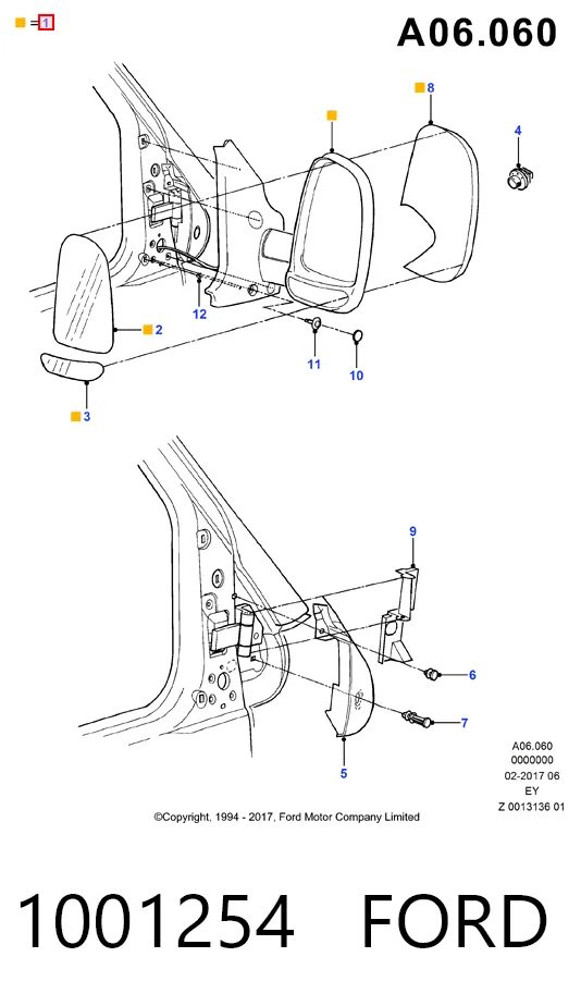  Дзеркало праве Ford Transit 4