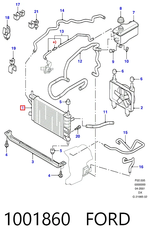 Радіатор основний Ford Fiesta COURIER фургон (J5S, J3S) (1996 - 2002) ціна, від 39.78 USD