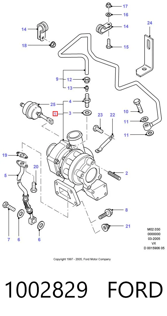 1002829 Ford Турбонаддув