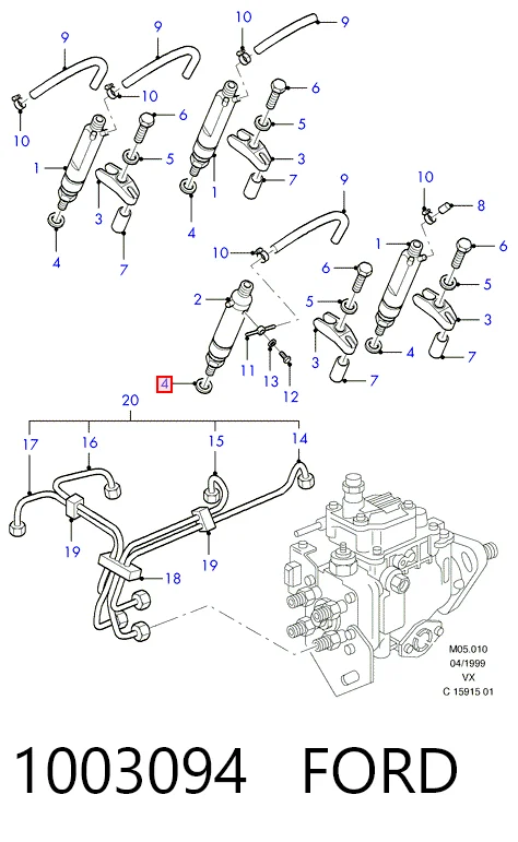 Кільце ущільнююче форсунок Volkswagen Passat B5