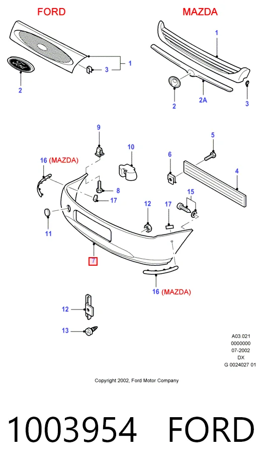 Бампер передній в зборі на Ford Fiesta COURIER J5S, J3S