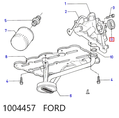  Сальник коленвалу Ford Focus 1