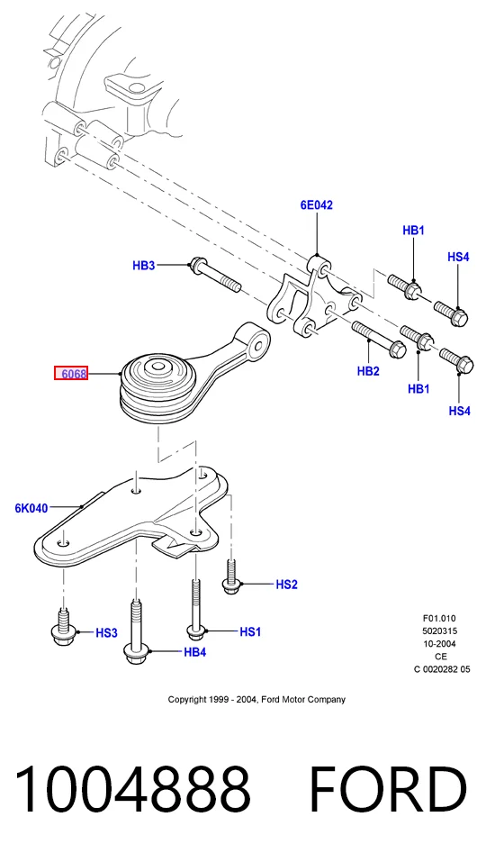 Купити Подушка двигуна задня Ford Fiesta COURIER J5S, J3S