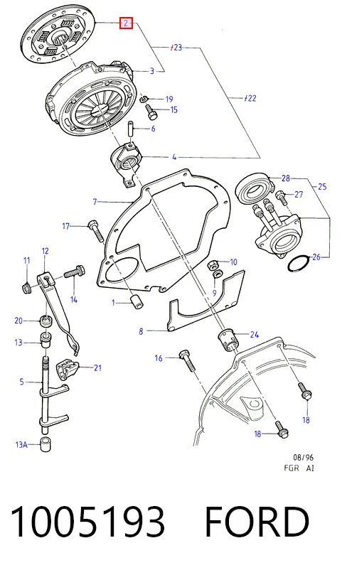  Диск зчеплення Ford Fiesta 