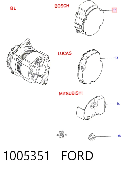 1005351 Ford Авто генератор