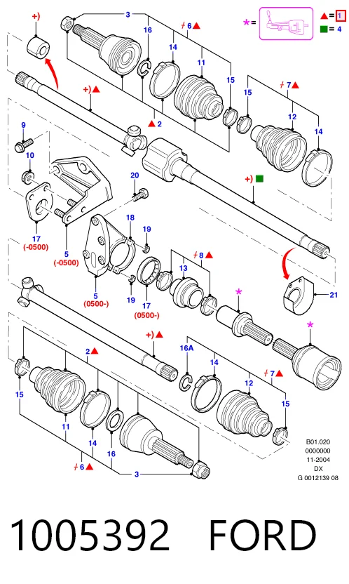 Купити Ліва піввісь Ford Fiesta Mk4 JAS, JBS
