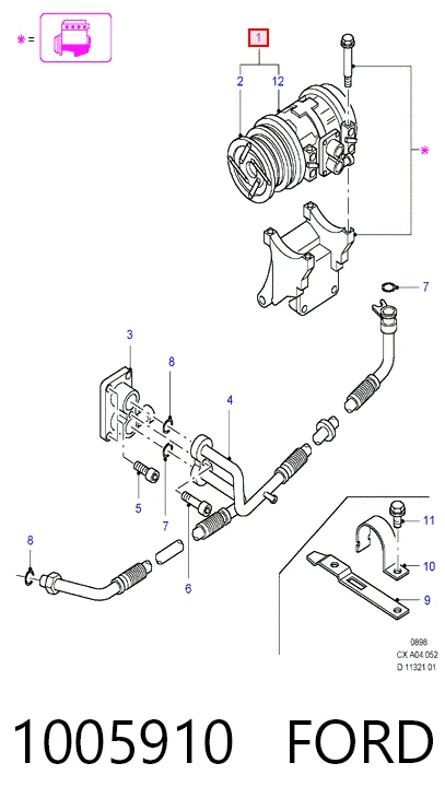  Компресор кондиціонера Ford Fiesta 