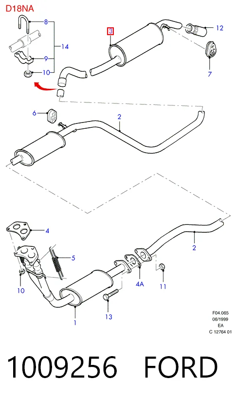 Вихлопна труба Ford Escort V хетчбек (GAL) (1990 - 1992) ціна, від 33.90 USD