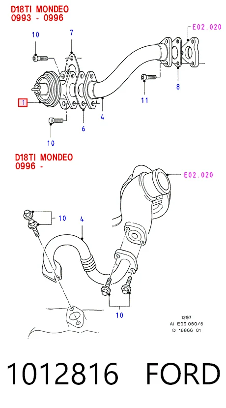 Клапан EGR Ford Escort IV хетчбек (GAF, AWF, ABFT) (1985 - 1990) ціна, від 31.67 USD