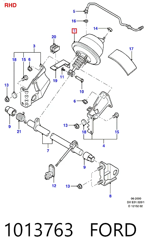 Підсилювач гальм вакуумний Ford Fiesta J5S, J3S