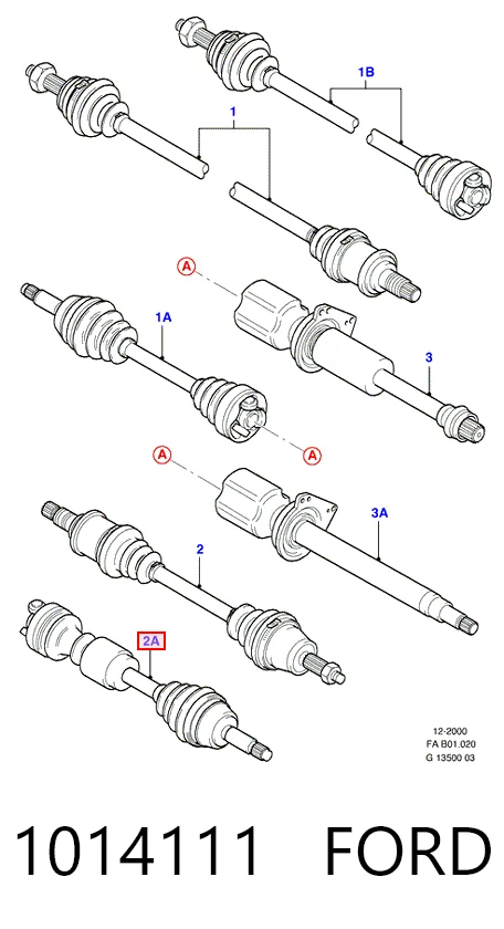 1014111 Ford Привід лівий
