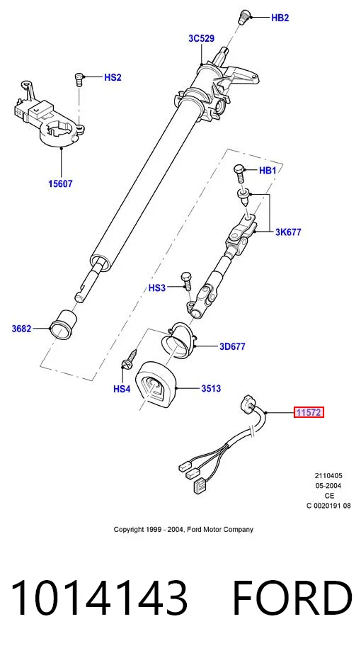 1014143 Ford Контактна група замка
