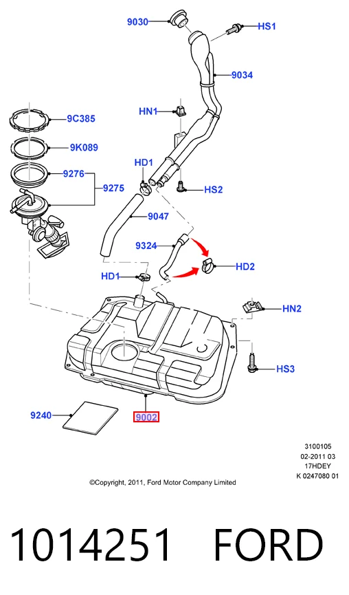 Купити Паливний бак Ford Fiesta Mk4 JAS, JBS