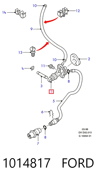 Купити Головний циліндр зчеплення Ford Fiesta Mk4 JAS, JBS