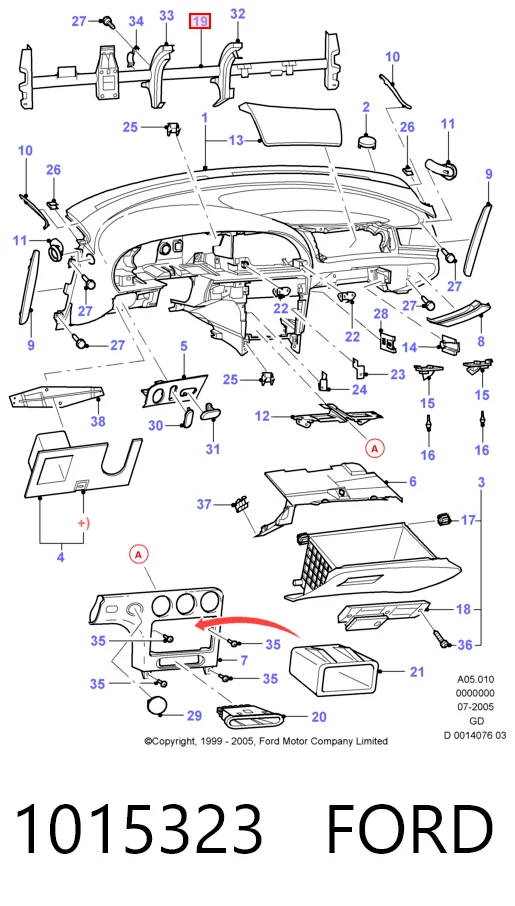  Дзеркало праве Ford Fiesta 