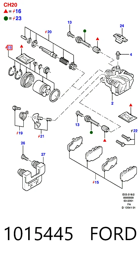Купити Ремкомплект супорту Ford Sierra II GBC,GBG