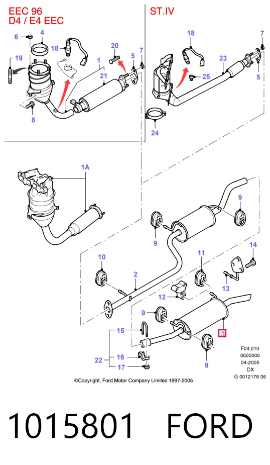 Глушник, задня частина 1E0740500 Mazda
