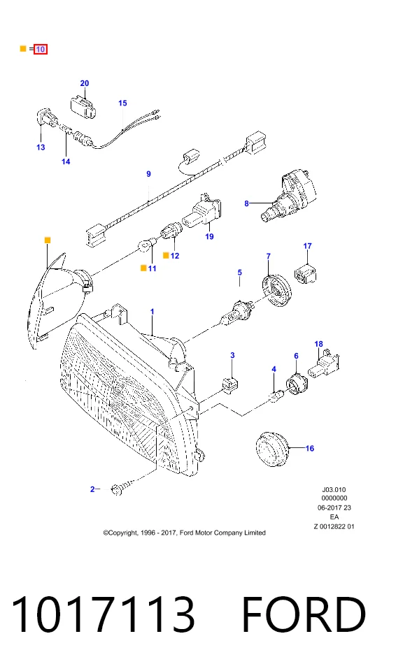 1017113 Ford Покажчики повороту (передні)