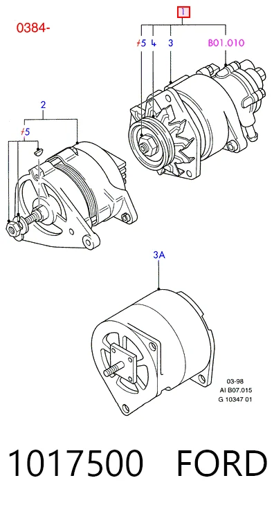 1017500 Ford Авто генератор