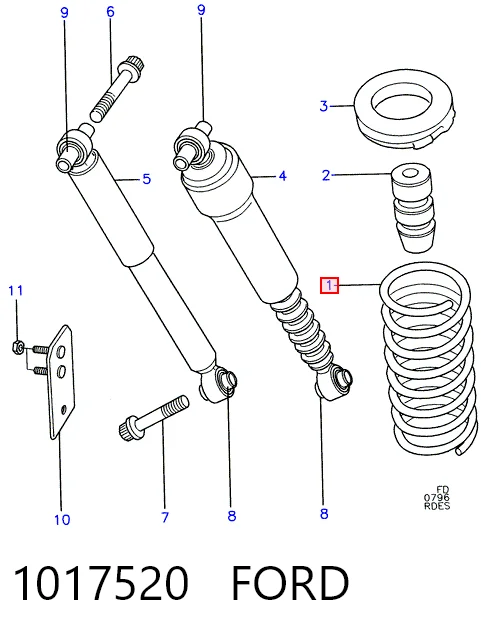 Пружина задня K+F 504099 ціна, від 32.83 USD