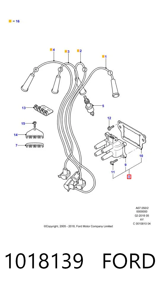 1018139 Ford Котушка запалювання