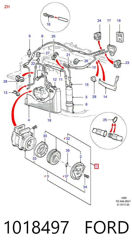 1018497 Ford Компресор холодоагенту