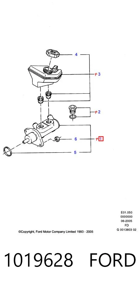 Циліндр гальмівний, головний на Ford Mondeo II BFP