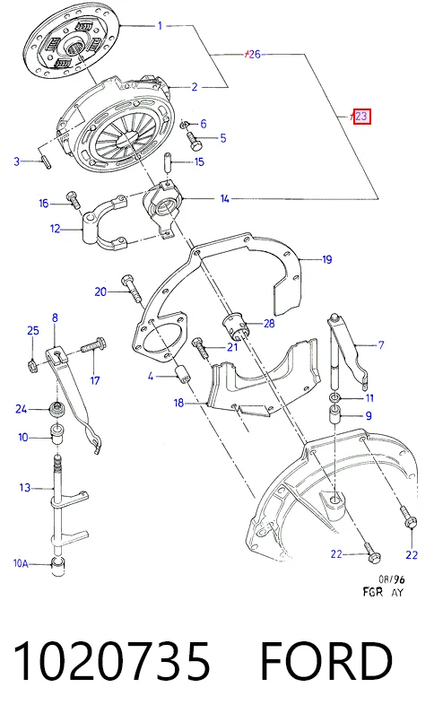 Комплект зчеплення  Ford Escort VII