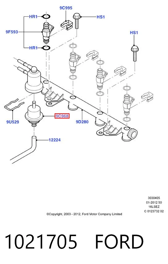 280160585 Bosch Регулятор тиску палива