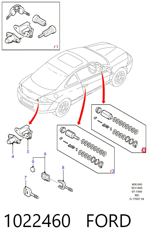 Личинка замка запалювання Ford Focus I седан (DFW) (1999 - 2005) ціна, від 10.38 USD