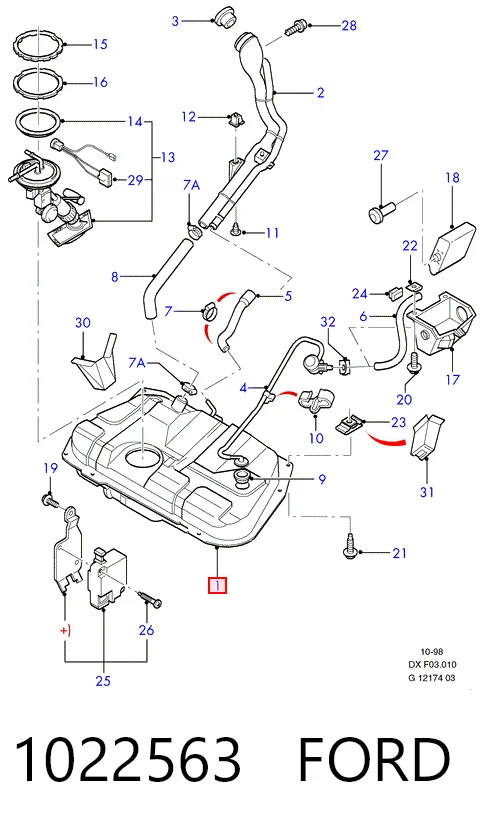  Паливний бак Ford Fiesta 