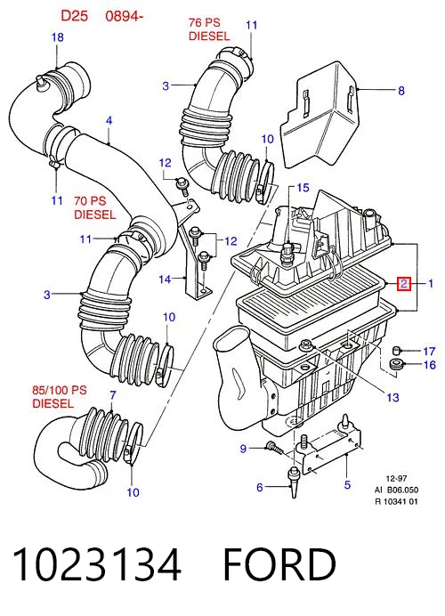 1023134 Ford Повітряний фільтр двигуна