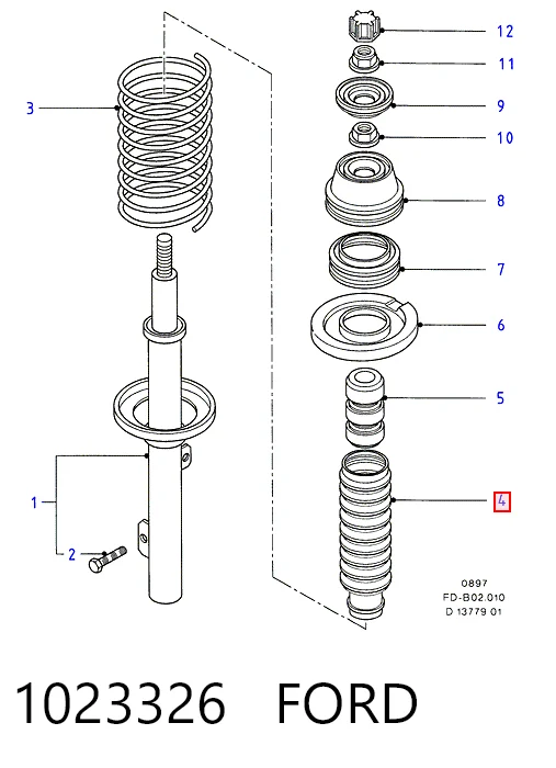 1023326 Ford Пильник стійки передньої