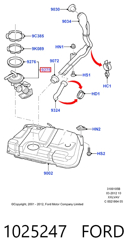 Паливний насос Hmpx HMP98FP9H307AA
