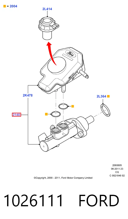 Циліндр головний гальма (Гідротормоз) Ford Ka хетчбек (RBT) (1996 - 2008) ціна, від 52.92 USD