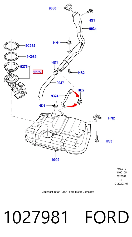  Бензонасос Ford Escort 5