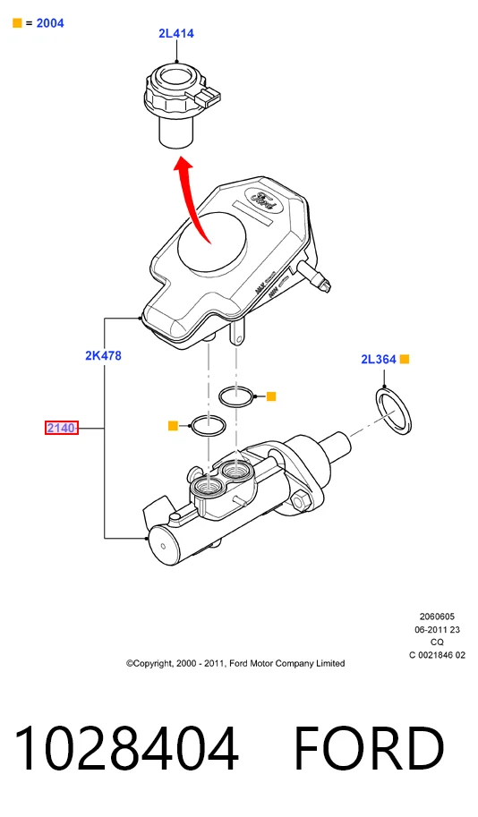 Купити Головний гальмівний циліндр Ford Ka  RBT