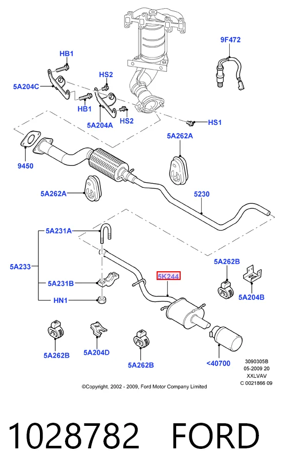 Купити Глушник, задня частина Ford Ka  RBT