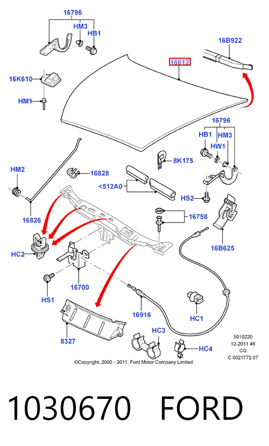 Капот на Ford Ka  RBT