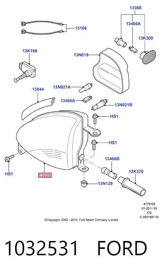 Купити Фара права Ford Ka  RBT