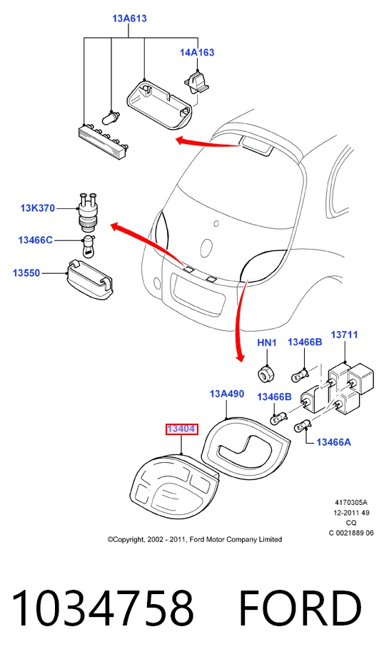 Купити Задня права фара Ford Ka  RBT