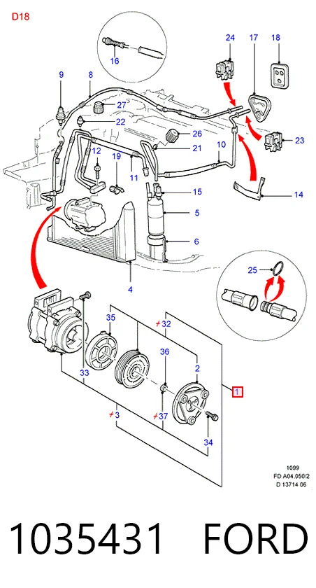 1035431 Ford Компресор холодоагенту