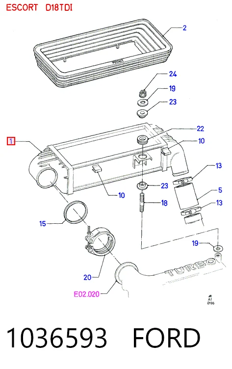 Купити Інтеркулер Ford Mondeo II BFP