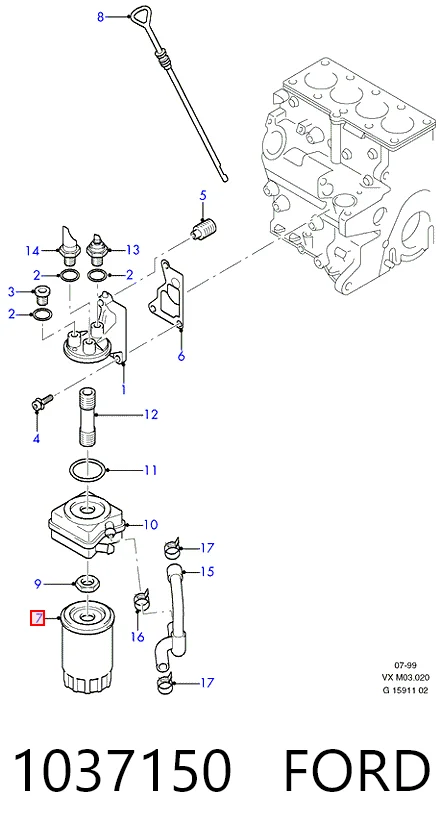 1037150 Ford Фільтр масла